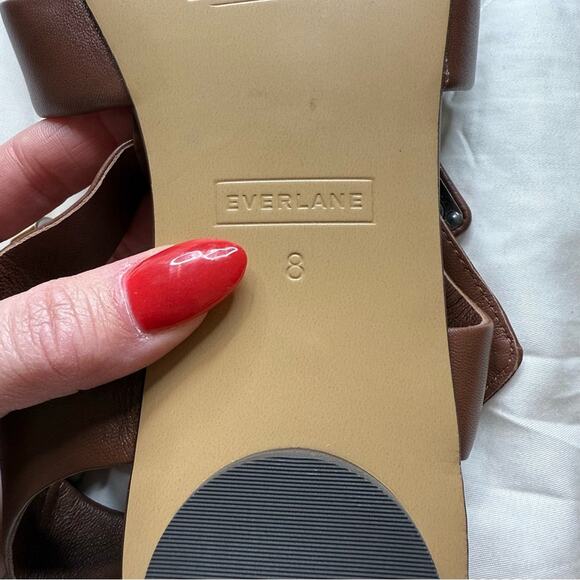 Everlane The Day Fisherman Sandal Rum Brown Leather Size 8 New Without Box - Picture 7 of 8
